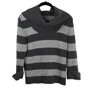 Splendid Womens XS Gray & Black Striped Wool Cashmere Sweater